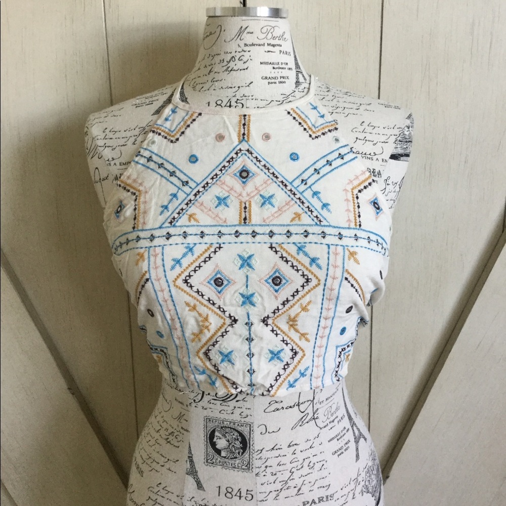 🐵Aztec Sequin Crop Top🐵